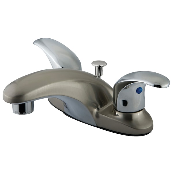 4" Centerset Bathroom Faucet, Brushed Nickel/Chrome